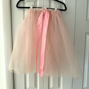 Pink and white tutu skirt